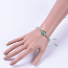 Adjustable Natural Labradorite Braided Bead Bracelets Brass Findings P509