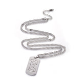 Stainless Steel Initial Pendant Necklace Lobster Chain Alphabet Letter 27" A385