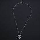 Stainless Steel Pendant Necklace Lobster Clsp Heart Dog Paw Gold 15.7" 1.5mm P58