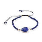 Adjustable Natural Labradorite Braided Bead Bracelets Brass Findings P509