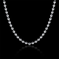 Sterling Silver Plated Necklace Chain 16-24 Inches 3MM Lobster Clasp B358