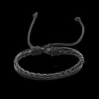 Leather Bracelet Adjustable Size 9MM Lace up  L471