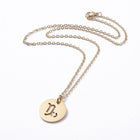 Stainless Steel Pendant Necklace Lobster Zodiac Sign Gold Silver 17.7" 2mm Z447