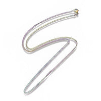 Stainless Steel Curb Chain Neckalces Lobster Black Purple Rose Gold  21.6" P373