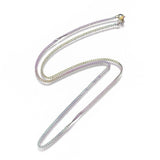 Stainless Steel Curb Chain Neckalces Lobster Black Purple Rose Gold  21.6" P373