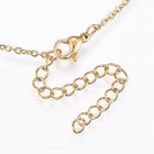 Stainless Steel Set Pendant Necklace Earrings Textured Cross Gold 17.7'' P817