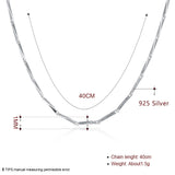 Sterling Silver Necklace Chain Lobster Clasp B458