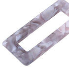 Ear Studs Alloy Cellulose Acetate(Resin) Rectangle Blue 50x20mm Pin 0.7mm  P573