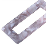 Ear Studs Alloy Cellulose Acetate(Resin) Rectangle Blue 50x20mm Pin 0.7mm  P573