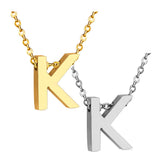 Stainless Steel Women's Unisex 18 Inch Necklace Pendant Letter Lobster Clasp S3