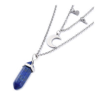 Malachite Bullet Pendant Necklace 316 Stainless Steel Lobster Clasp 16" Z509