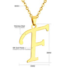 Stainless Steel Women's Unisex 18 Inch Necklace Pendant Letter Lobster Clasp S2
