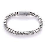 304 Stainless Steel Chain Bracelet Bayonet Clasp Gold 8.5" 6mm A107