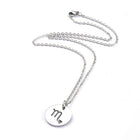 Stainless Steel Pendant Necklace Lobster Zodiac Sign Gold Silver 17.7" 2mm Z447