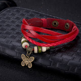 Leather Bracelet 8.5 Inches 14MM Push Button L440