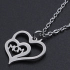 Mother's Day Stainless Steel Pendant Necklace Lobster Heart Mom 15.7" 1.5mm P49