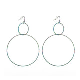 Stainless Steel Dangle Earrings Plastic Ear Nuts Ring Rainbow 75mm 0.6mm Z319