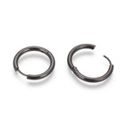 Stainless Steel Hoop Earrings Rose Gold Purple Black Huggie 1" Pin 1mm  P623