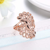 Yellow Gold Plated Ring Fashion Cocktail Flower B481