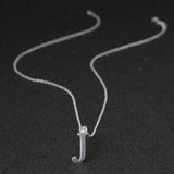 Sterling Silver Plated Necklace Women Pendant Initial Letter Alphabet B375