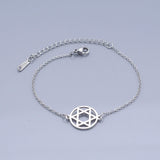 Stainless Steel Bracelet for Jewish Lobster Star of David Silver Ajustable Z211