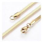 Stainless Steel Herringbone Chain Bracelet Lobster Silver Gold 7.2" 3mm P244