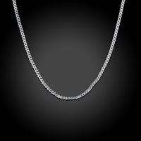 Sterling Silver Plated Necklace Chain Lobster Clasp B363