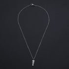 Stainless Steel Pendant Necklace Lobster Clasp Fishbone Silver 15.5" 1.5mm P43