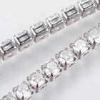 Adjustable Pave Cubic Zirconia Bracelets Bolo Bracelet Slider Gold 8.4"  P502
