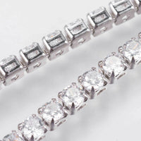 Adjustable Pave Cubic Zirconia Bracelets Bolo Bracelet Slider Gold 8.4"  P502