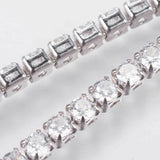 Adjustable Pave Cubic Zirconia Bracelets Bolo Bracelet Slider Gold 8.4"  P502