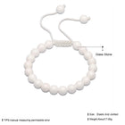 Glass Stone Beads Bracelet Adjustable Size 7MM  Lace Up Clasp L532
