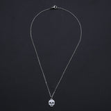 For Halloween Stainless Steel Pendant Necklace Lobster Skull Silver 16" Z600
