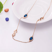 Yellow Gold Plated Necklace Chain AAA Zirconia Lobster Clasp B388