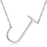 Stainless Steel Women's Unisex 18 Inch Necklace Pendant Letter Lobster Clasp S1