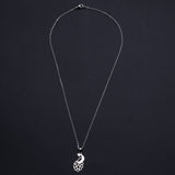 Stainless Steel Pendants Necklace Lobster Peacock Silver 17.71" 1.5mm Z621