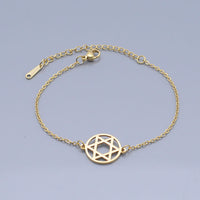 Stainless Steel Bracelet for Jewish Lobster Star of David Silver Ajustable Z211