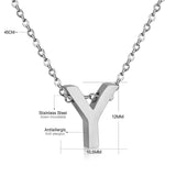 Stainless Steel Women's Unisex 18 Inch Necklace Pendant Letter Lobster Clasp S3