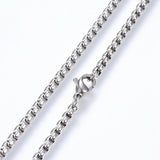 304 Stainless Steel Box Chain Necklaces Lobster Claw Gold Silver 17.7" 2mm Z455