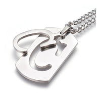 Stainless Steel Initial Pendant Necklace Lobster Chain Alphabet Letter 27" A385