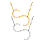 Stainless Steel Women's Unisex 18 Inch Necklace Pendant Letter Lobster Clasp S1