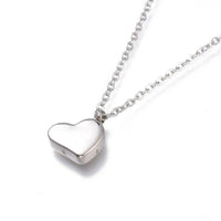 Stainless Steel Heart Pendants Necklaces Lobster 16.5" 42cm Z504