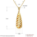 Yellow Gold Plated Necklace Pendant Drop 19 Inches 1MM Lobster Clasp B300