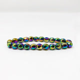 Electroplated Hematite Non-Magnetic Bracelet  Unisex Adjustable Size X4