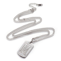 Stainless Steel Initial Pendant Necklace Lobster Chain Alphabet Letter 27" A385