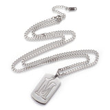 Stainless Steel Initial Pendant Necklace Lobster Chain Alphabet Letter 27" A385