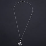 Stainless Steel Pendant Necklace Lobster Clasp Dragonfly Gold 17.71" 1.5mm P90