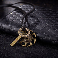Genuine Leather Necklace Pendant  Adjustable Size Slide Clasp B469