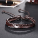 Leather Bracelet Adjustable Size 9MM Lace up  L471