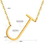 Stainless Steel Women's Unisex 18 Inch Necklace Pendant Letter Lobster Clasp S1